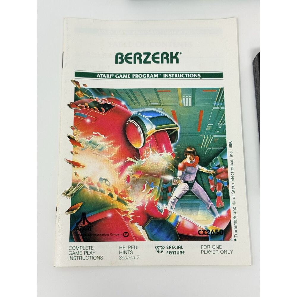 Berzerk Atari 2600 Complete CIB Tested - Picture 7 of 8